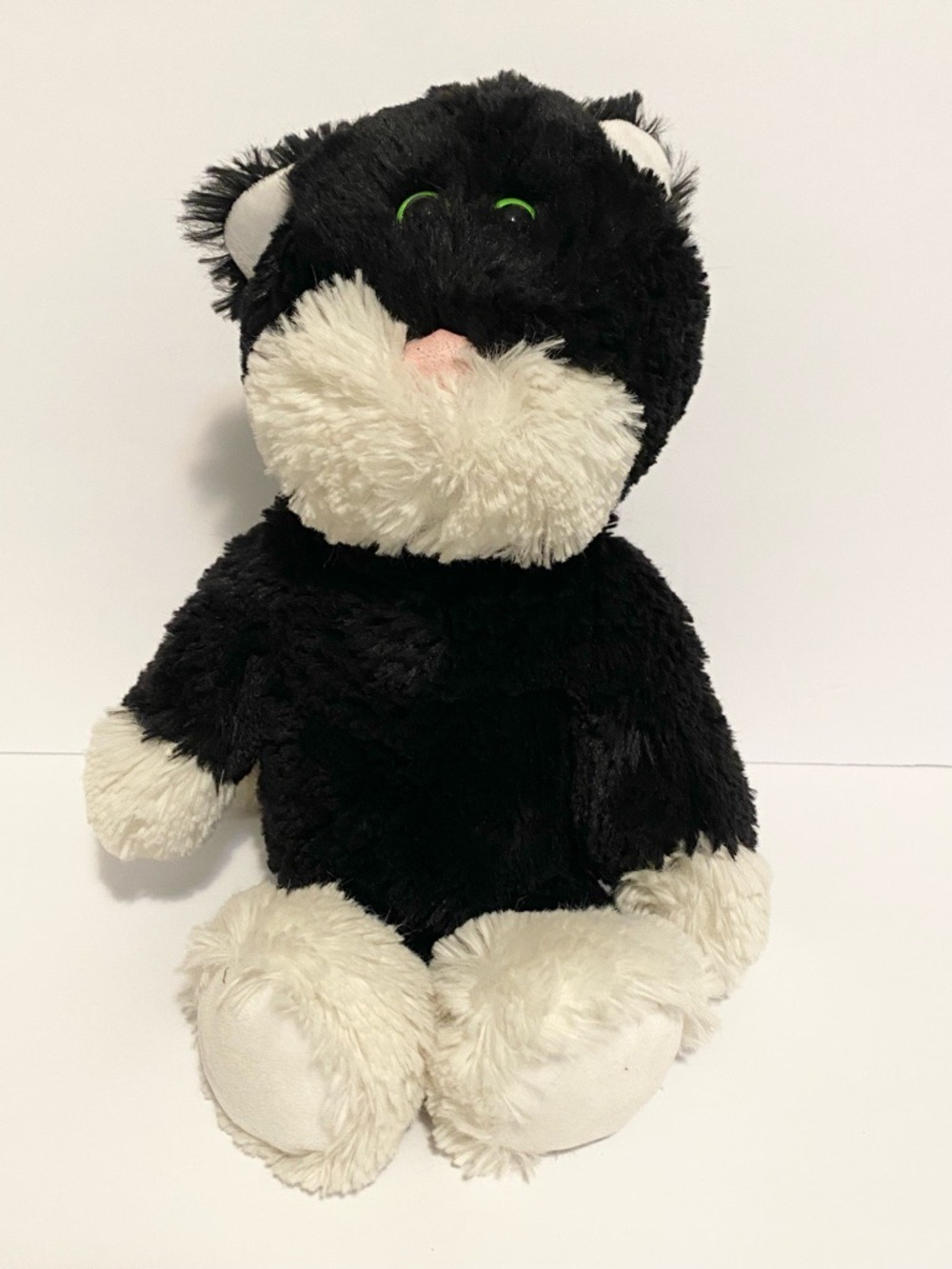 Ty Bessie the 12” Cat Plush Black & White Attic Treasures 2017 Green Eyes